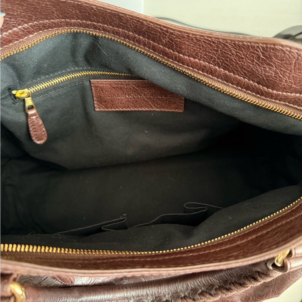 Balenciaga Velo in Cigare Fonce Brown Leather Purse Shoulder Crossbody Bag - Picture 5 of 14